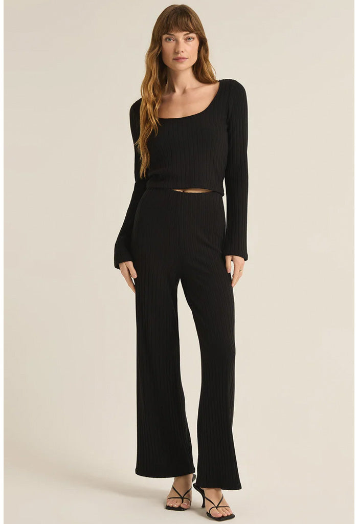 Z Supply Madeline Rib Top-Black