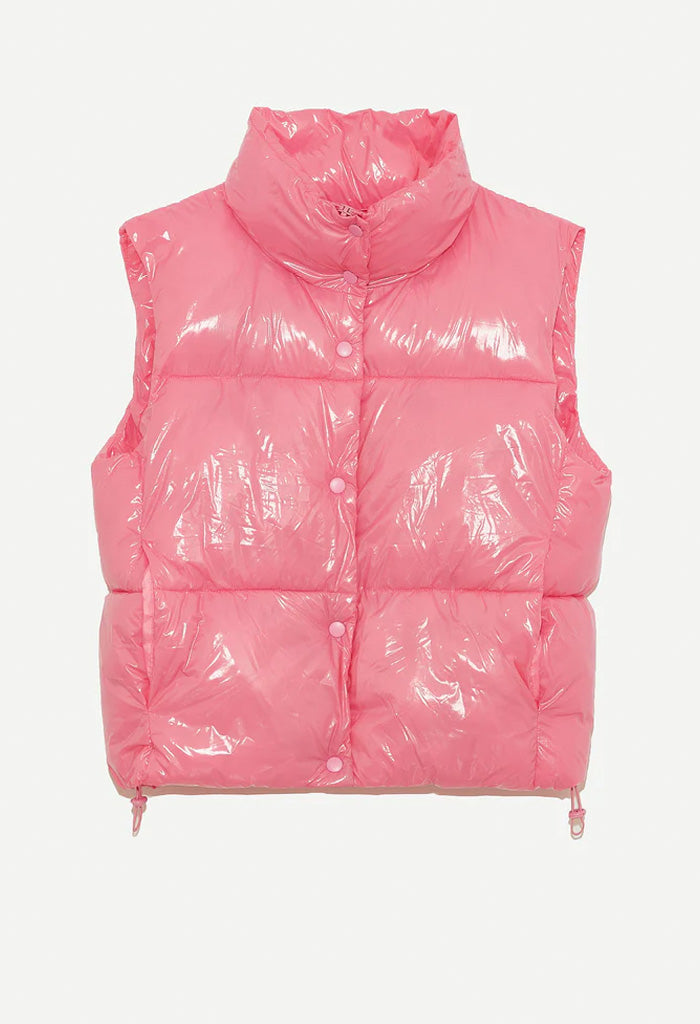 Deluc Marmi Puffer Gilet-Pink