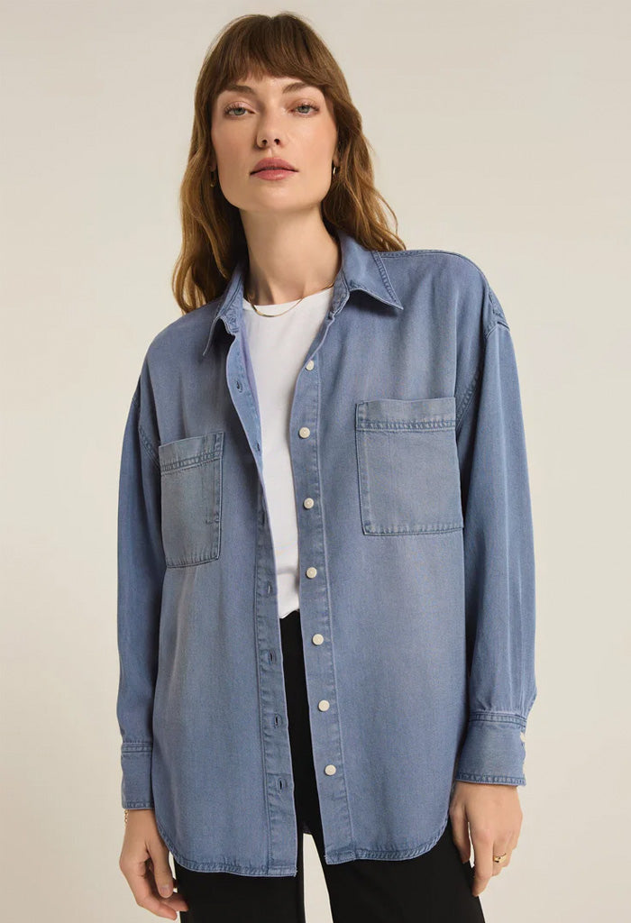 Z Supply Colbie Chambray Top