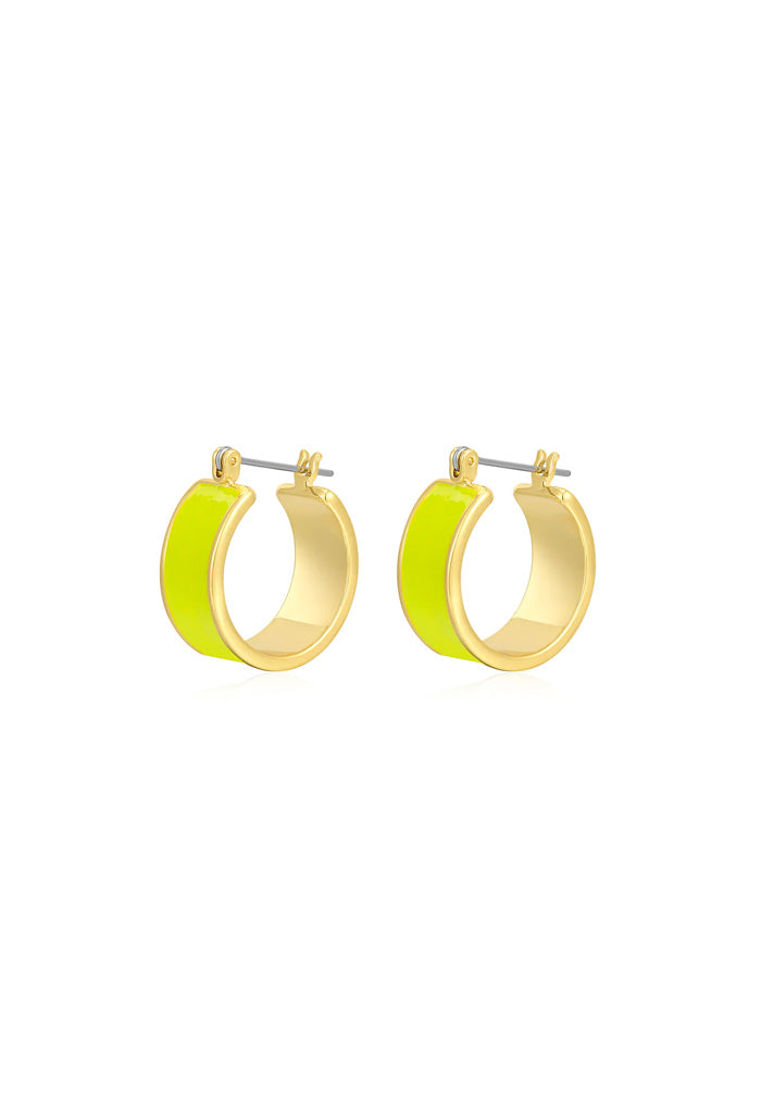 Luv AJ Positano Hoops-Neon Yellow