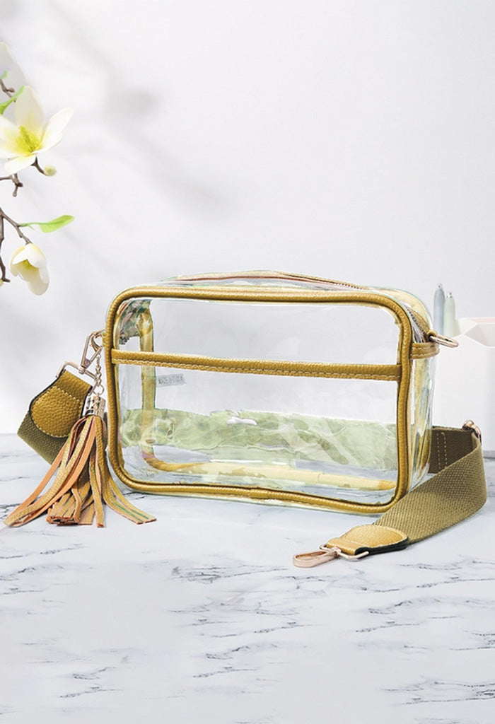 KK Bloom Gameday Clear Crossbody Bag-Gold