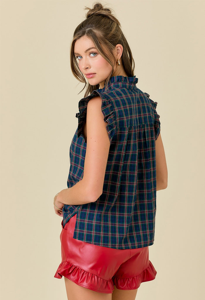 KK Bloom Mad For Plaid Top