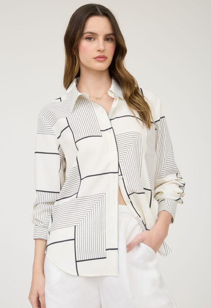 KK Bloom Georgia Button Down Blouse