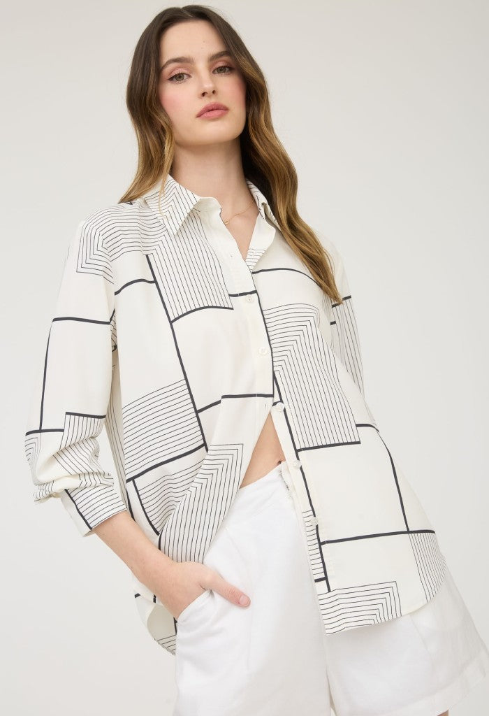 KK Bloom Georgia Button Down Blouse