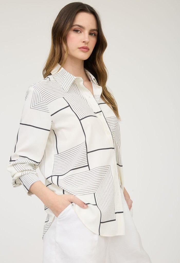 KK Bloom Georgia Button Down Blouse
