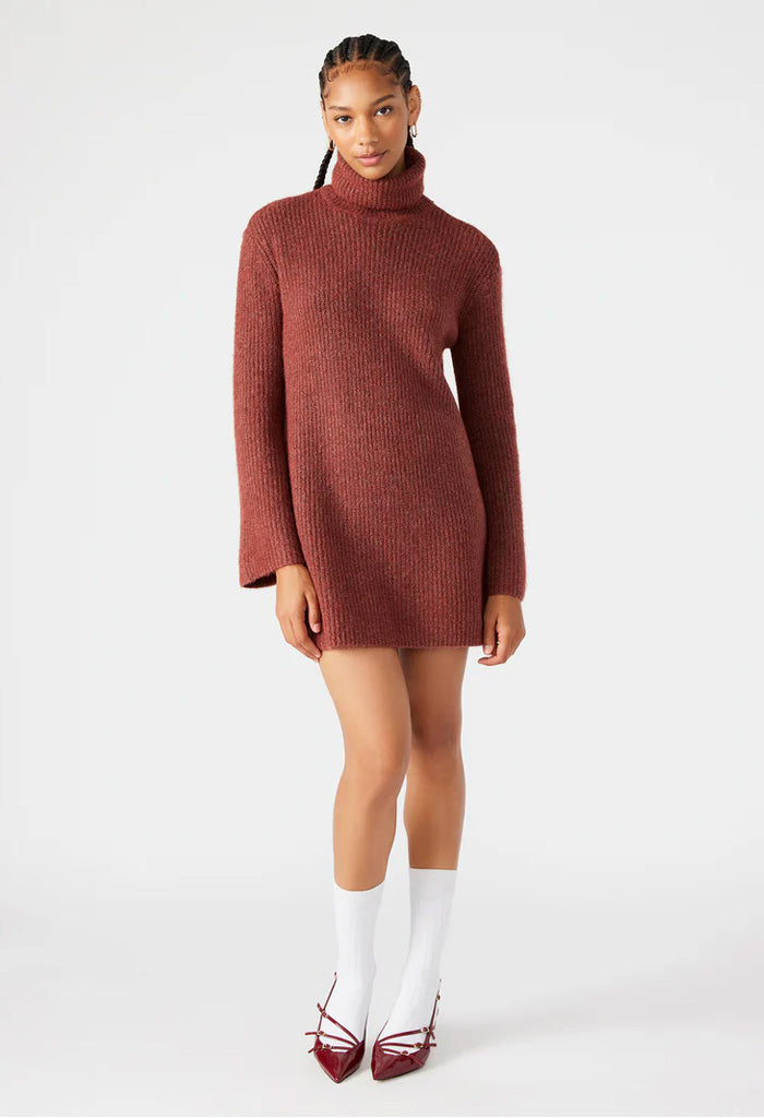 Steve Madden Abbie Sweater Dress-Baked Apple