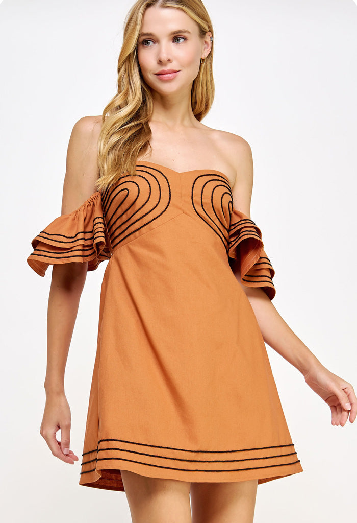 KK Bloom Pumpkin Spice Mini Dress