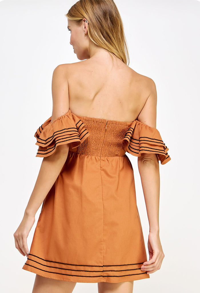 KK Bloom Pumpkin Spice Mini Dress