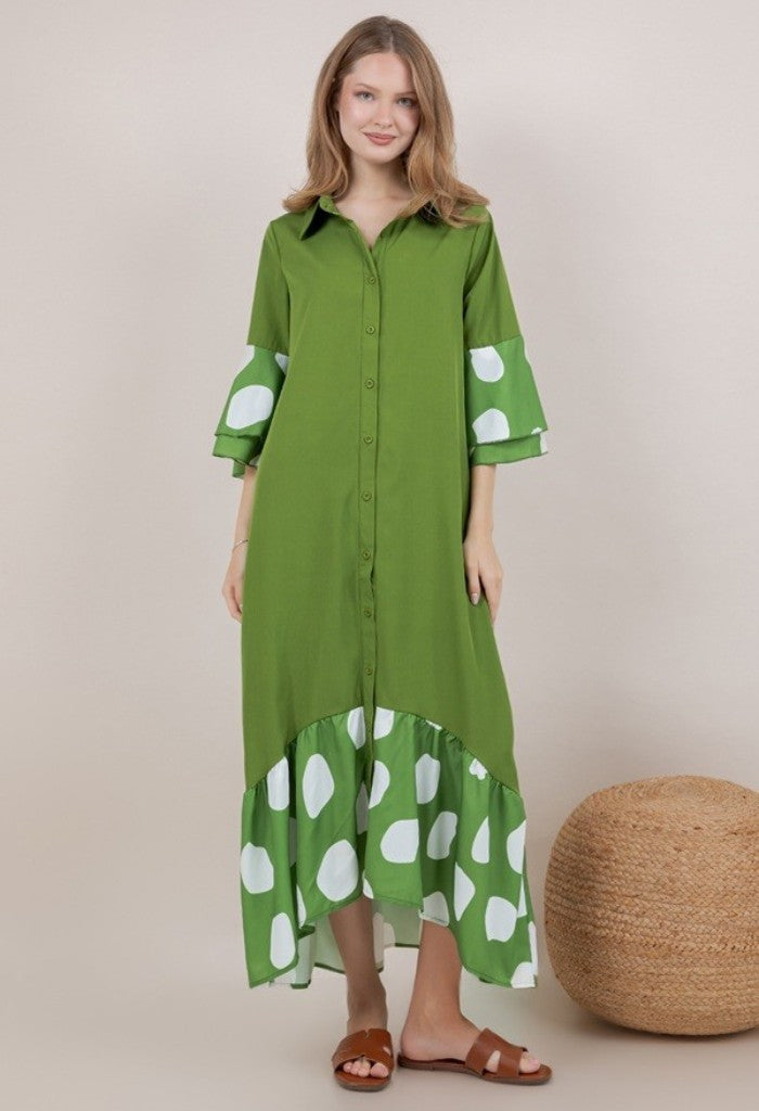 KK Bloom Dana Dress-Green