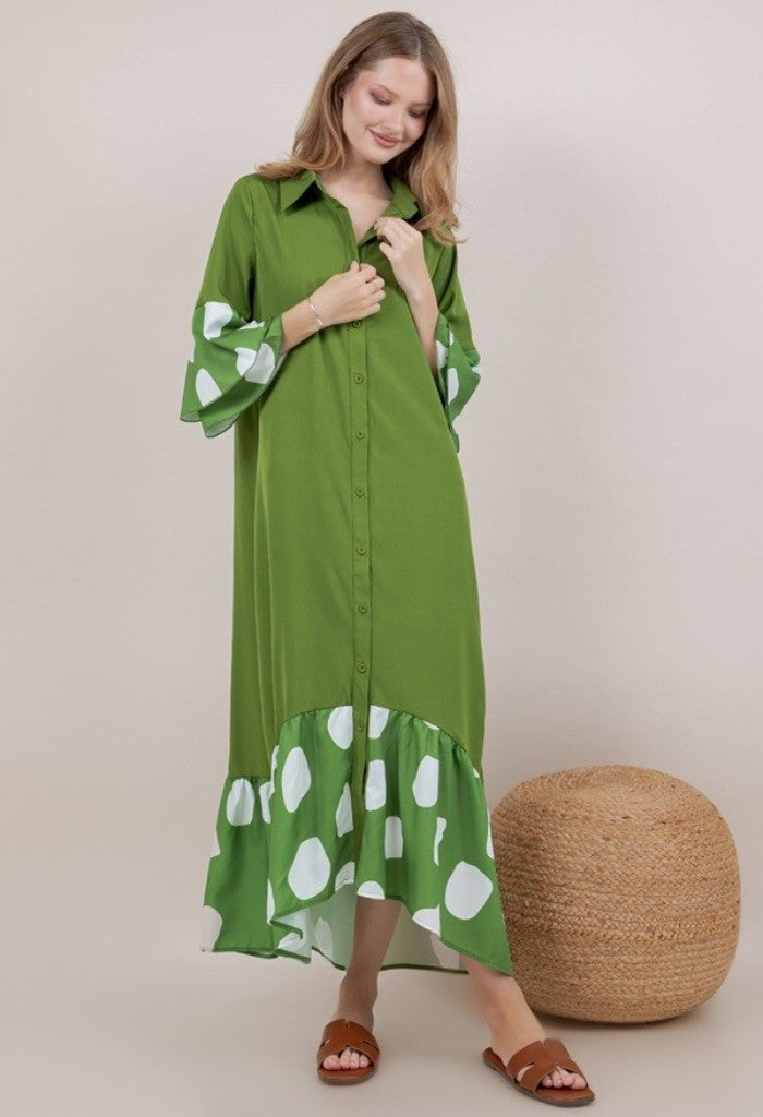 KK Bloom Dana Dress-Green
