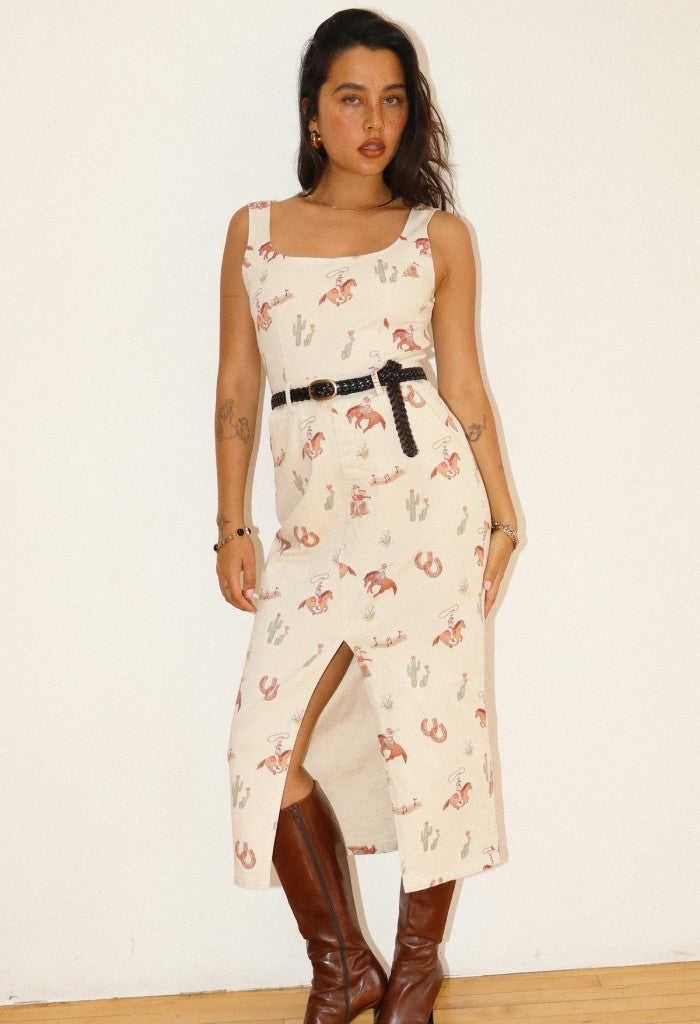 KK Bloom Rodeo Slit Midi Dress
