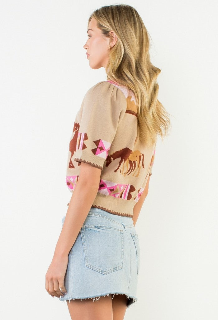 THML Pony Paradise Knit Top