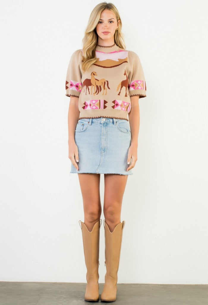 THML Pony Paradise Knit Top