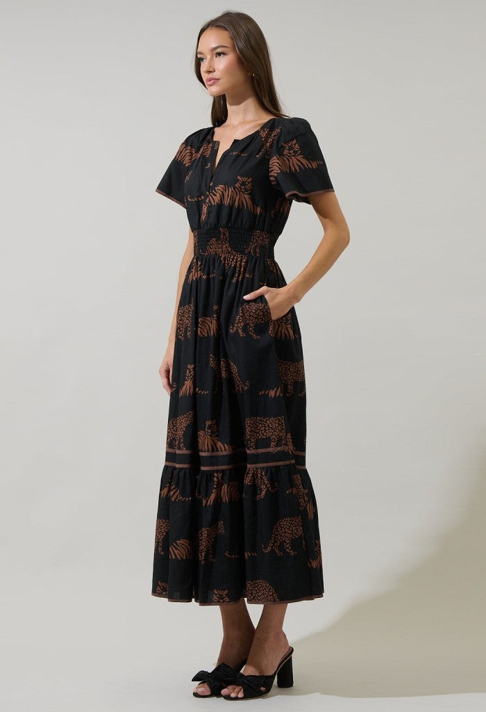 KK Bloom Zenzi Jungle Midi Dress