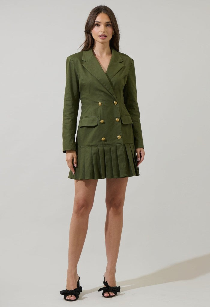 KK Bloom Sonya Pleated Blazer Mini Dress