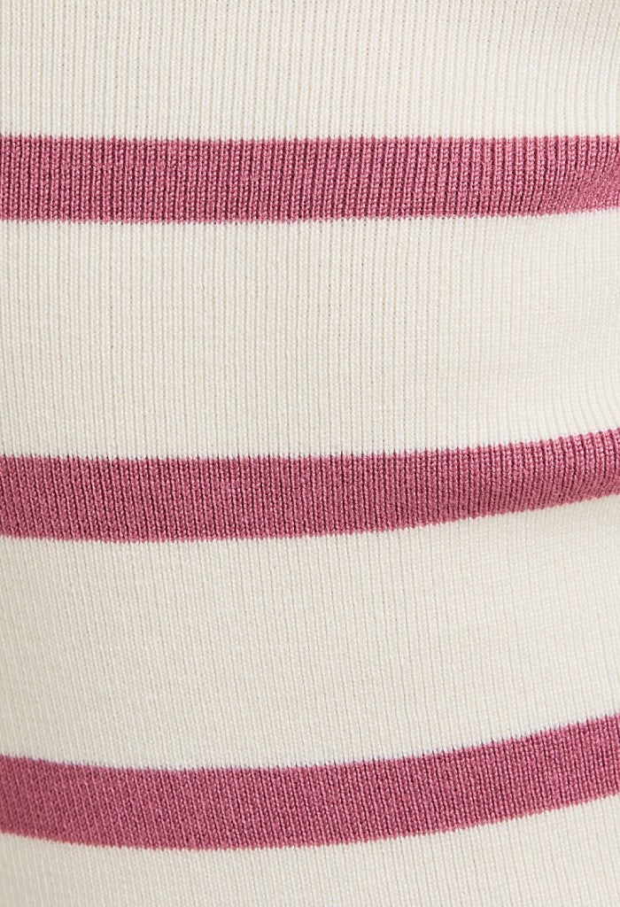 KK Bloom Jessica Stripe Bodysuit-Rose