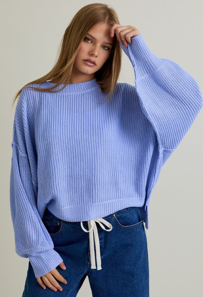 Periwinkle Cloud Pullover Sweater