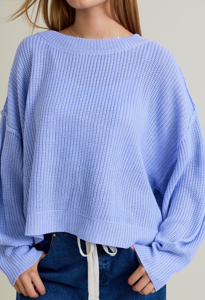Periwinkle Cloud Pullover Sweater