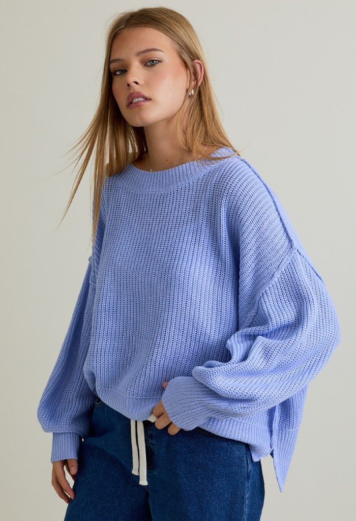 Periwinkle Cloud Pullover Sweater
