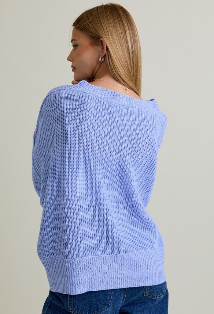 Periwinkle Cloud Pullover Sweater