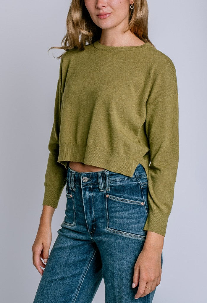Deluc Clothing Polly Sweater-Olive
