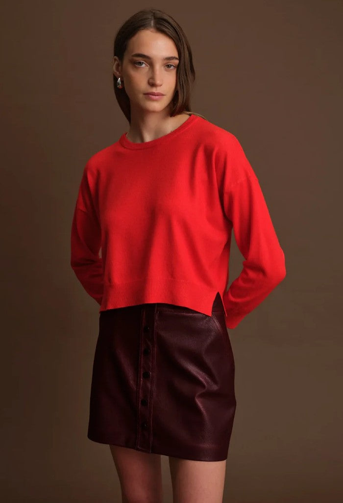 Deluc Clothing Polly Sweater-Red