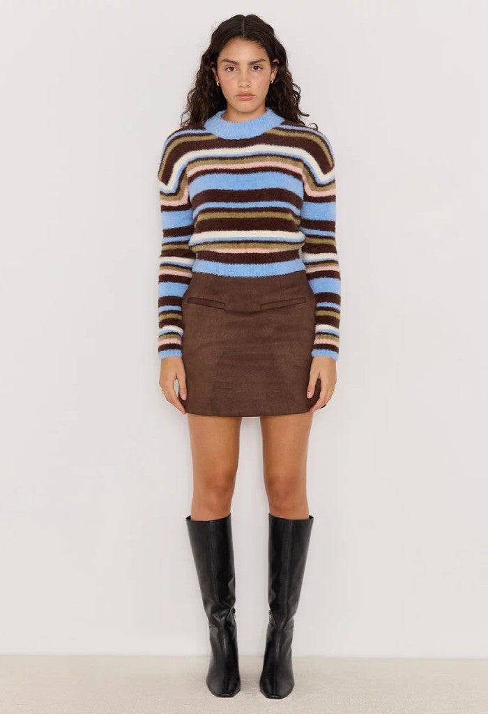 Minkpink Poet Fluffy Stripe Sweater