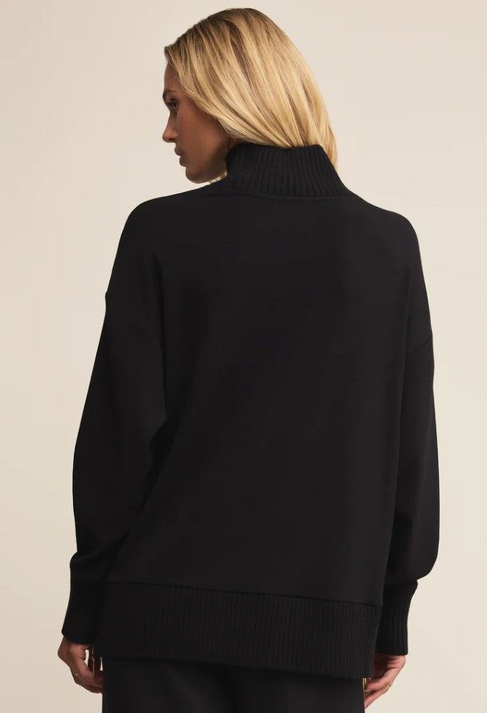 Z Supply Sable Rib Sweatshirt-Black