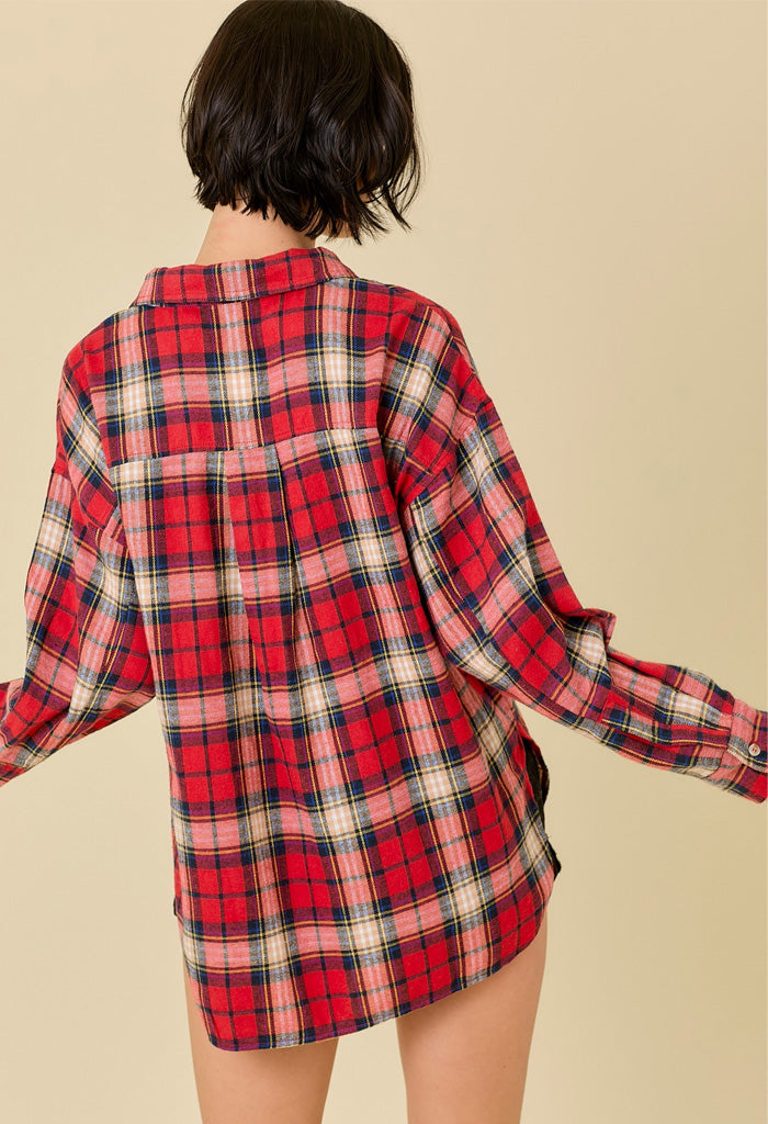 KK Bloom Twiggy Plaid Buttondown