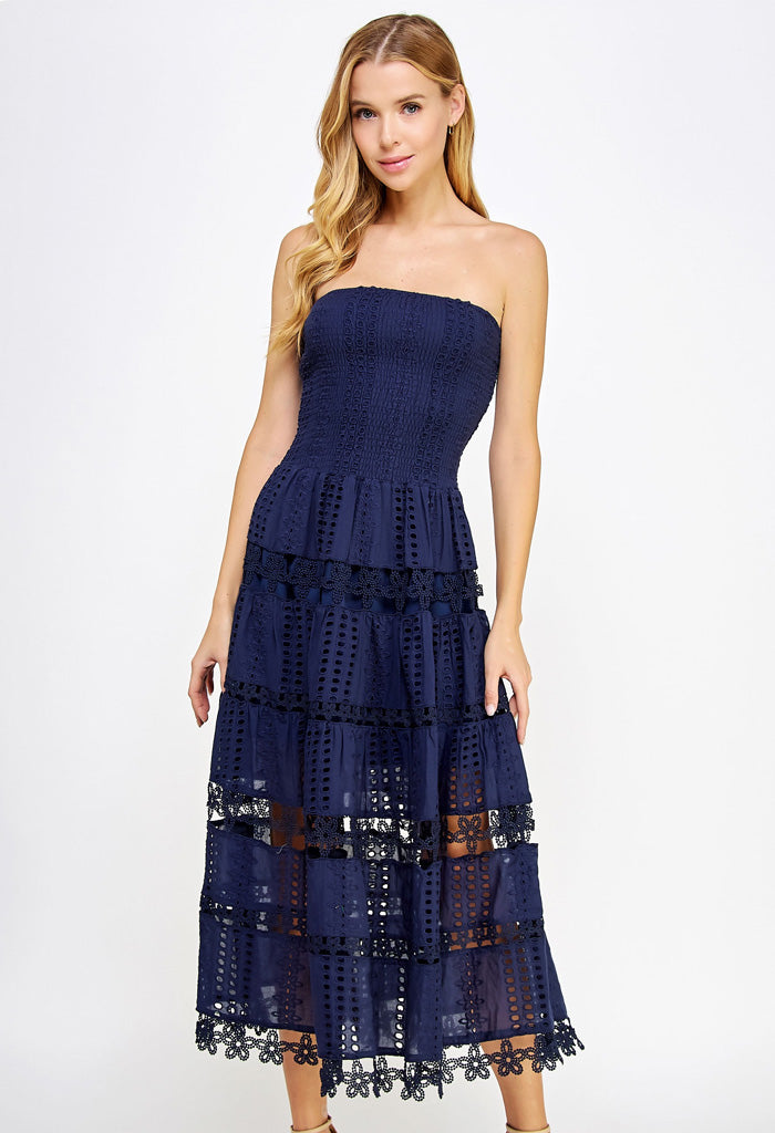 KK Bloom Nadia Maxi Dress-Navy