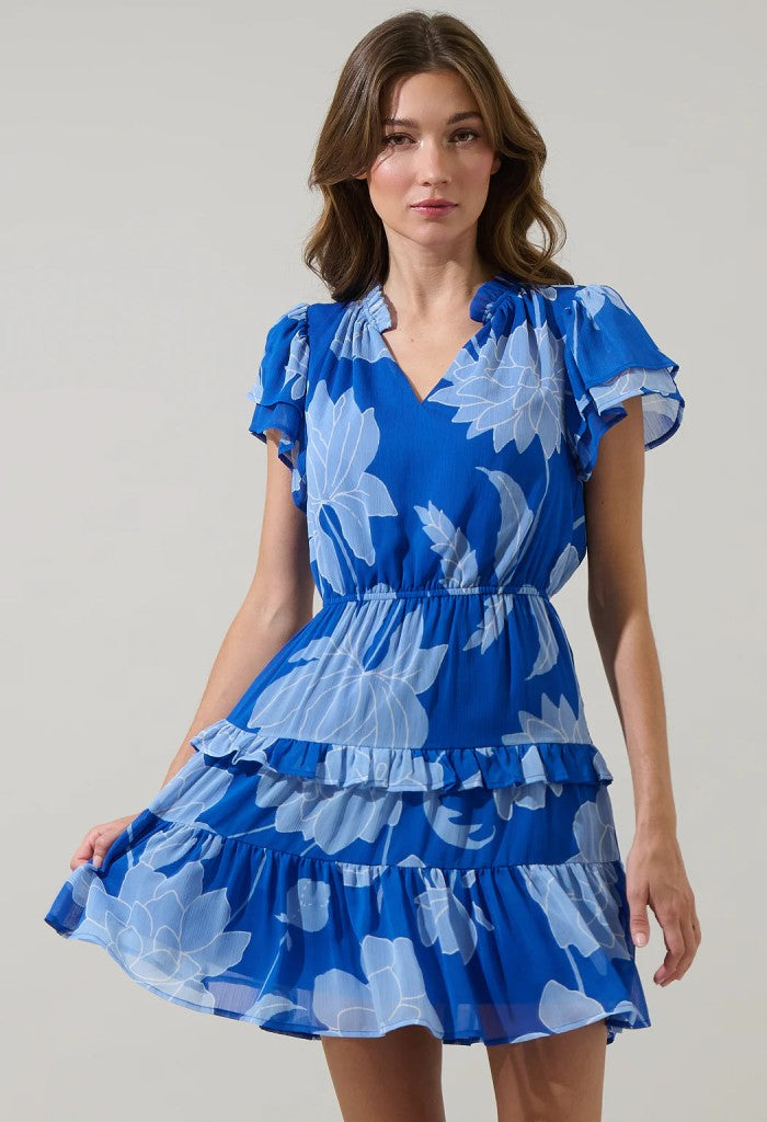 KK Bloom Seabloom Ruffle Mini Dress