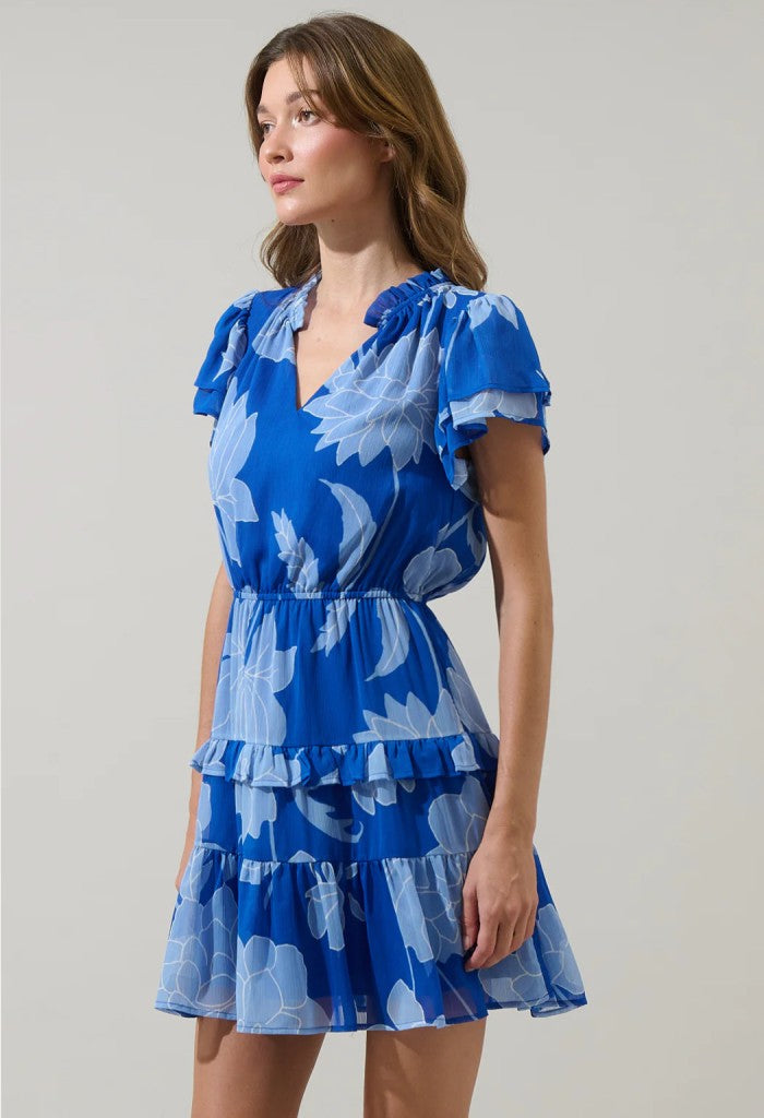 KK Bloom Seabloom Ruffle Mini Dress