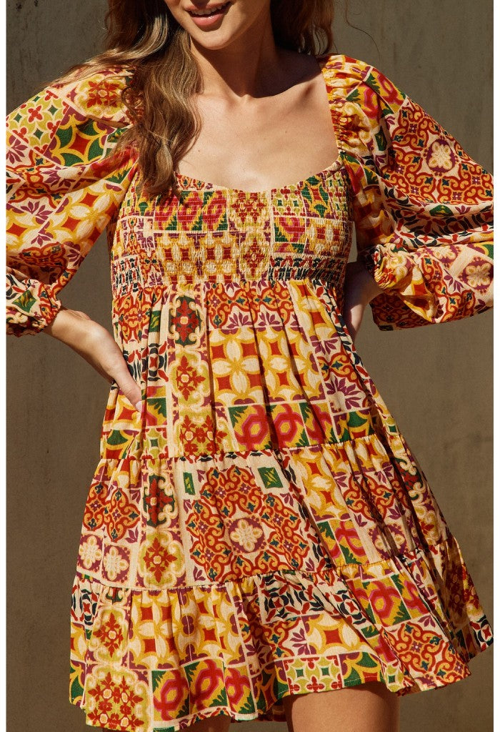 KK Bloom Bonnie Babydoll Swing Dress