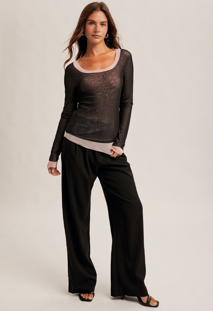 KK Bloom Millie Mesh Layer Top