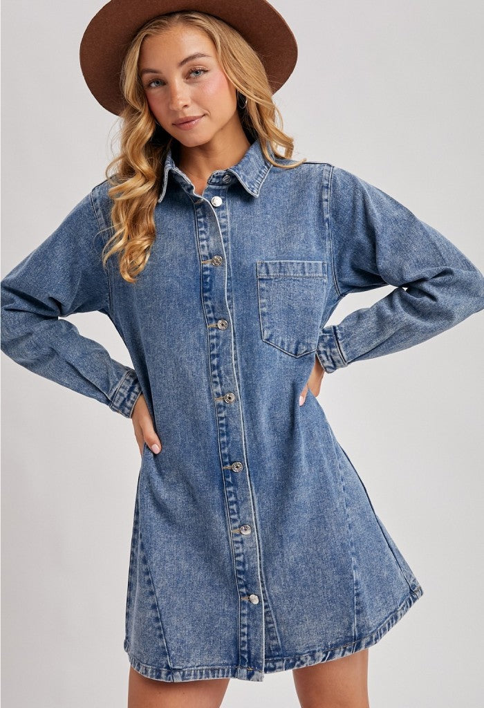 Polly Denim Dress Large Polly Denim Dress Large