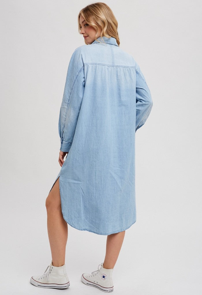 KK Bloom Lolly Denim Midi Dress