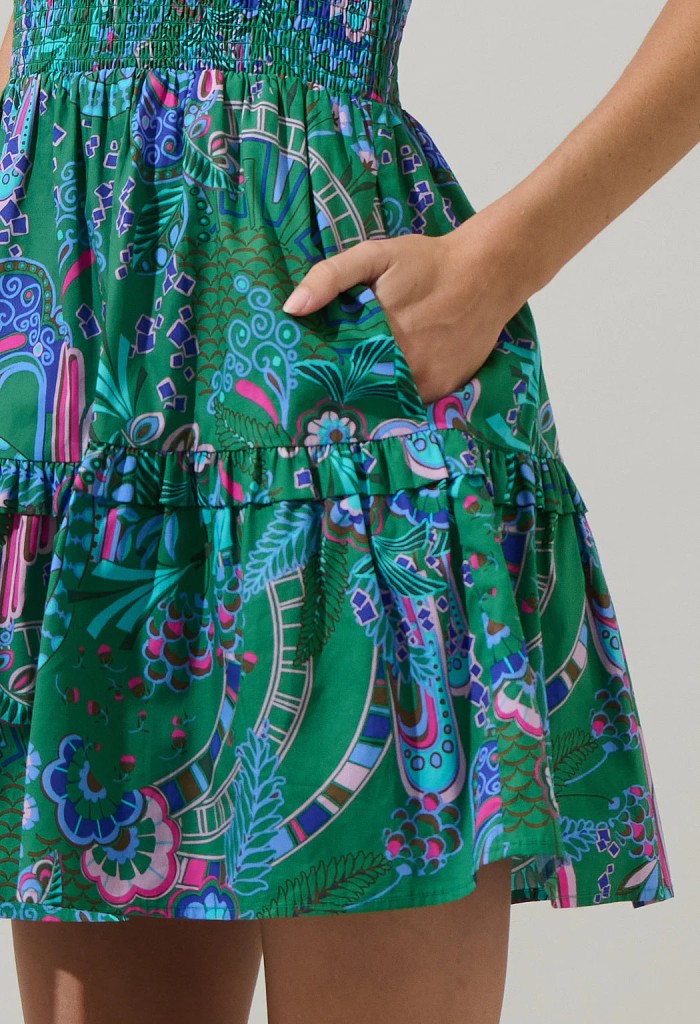 KK Bloom Vesper Smocked Mini Dress