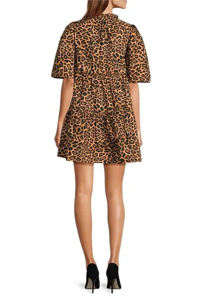 KK Bloom Shaina Leopard Dixie Shift Dress