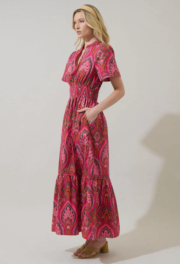 KK Bloom Azura Poplin Maxi Dress