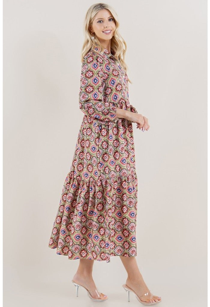 KK Bloom Apple Crisp Midi Dress