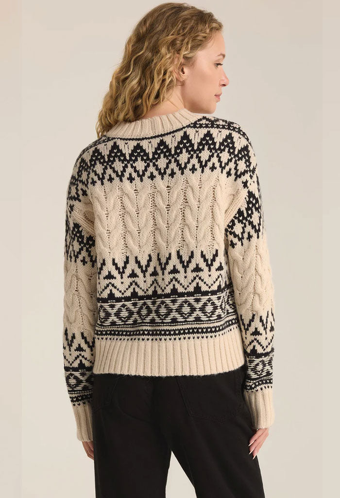 Z Supply Garland Fairlisle Sweater-Sea Salt