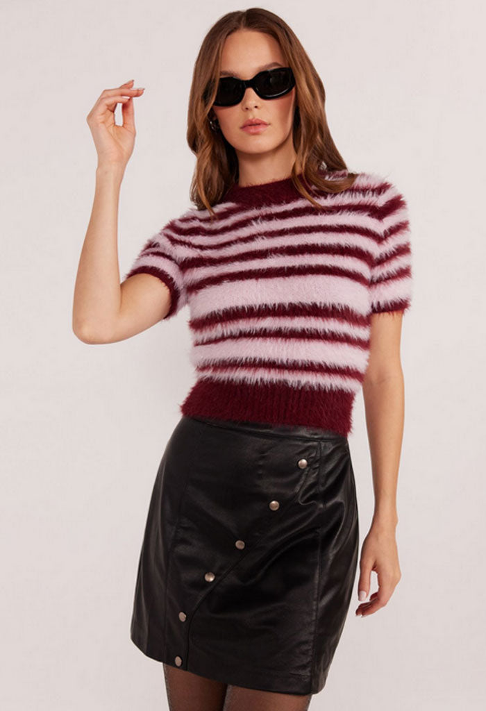 Minkpink Ivy Tinsel Fluffy Knit Tee