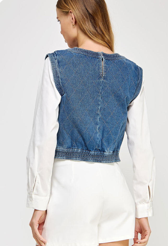 KK Bloom Jessie Top-Denim