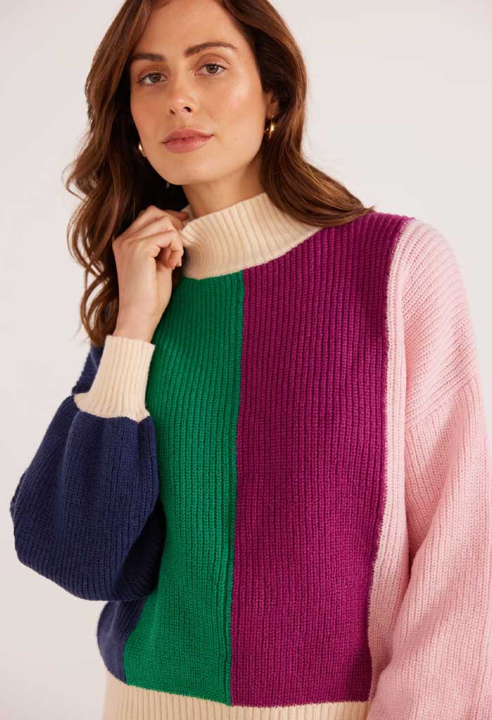 Minkpink Kelsey Colorblock Knit Jumper