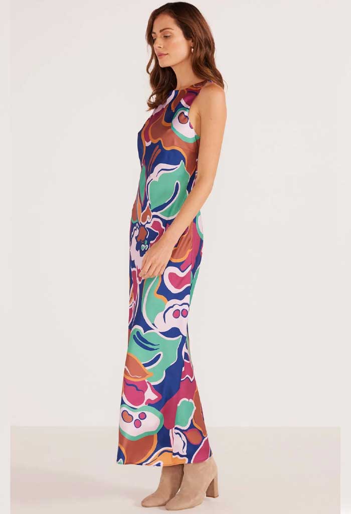 Minkpink Lottie Bias Midi Dress-Abstract Floral