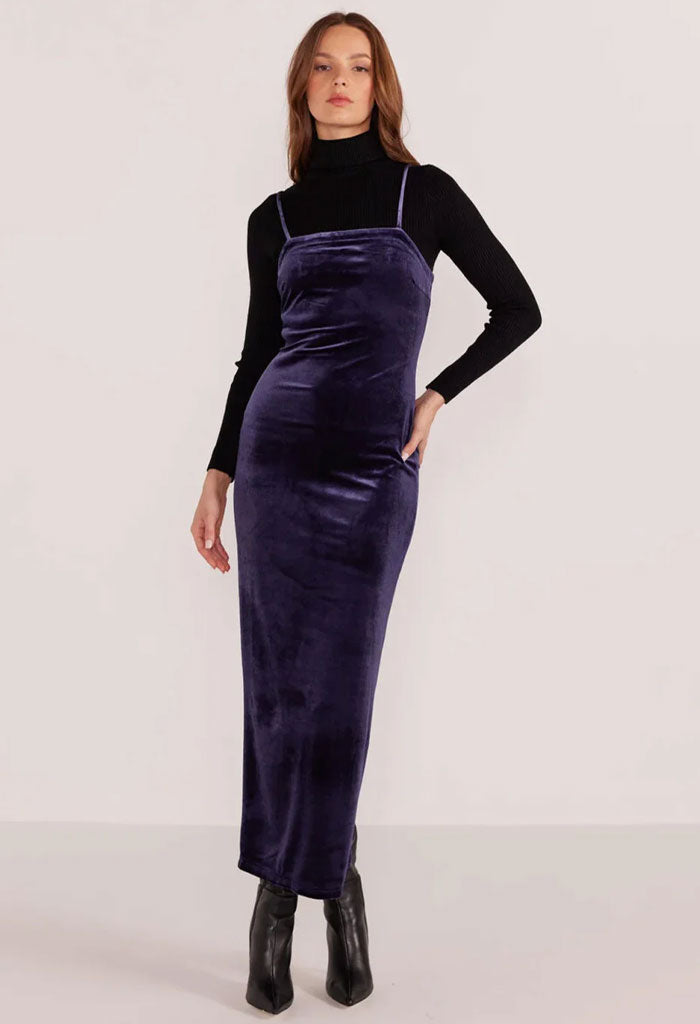 Minkpink Nisha Velvet Midi Dress