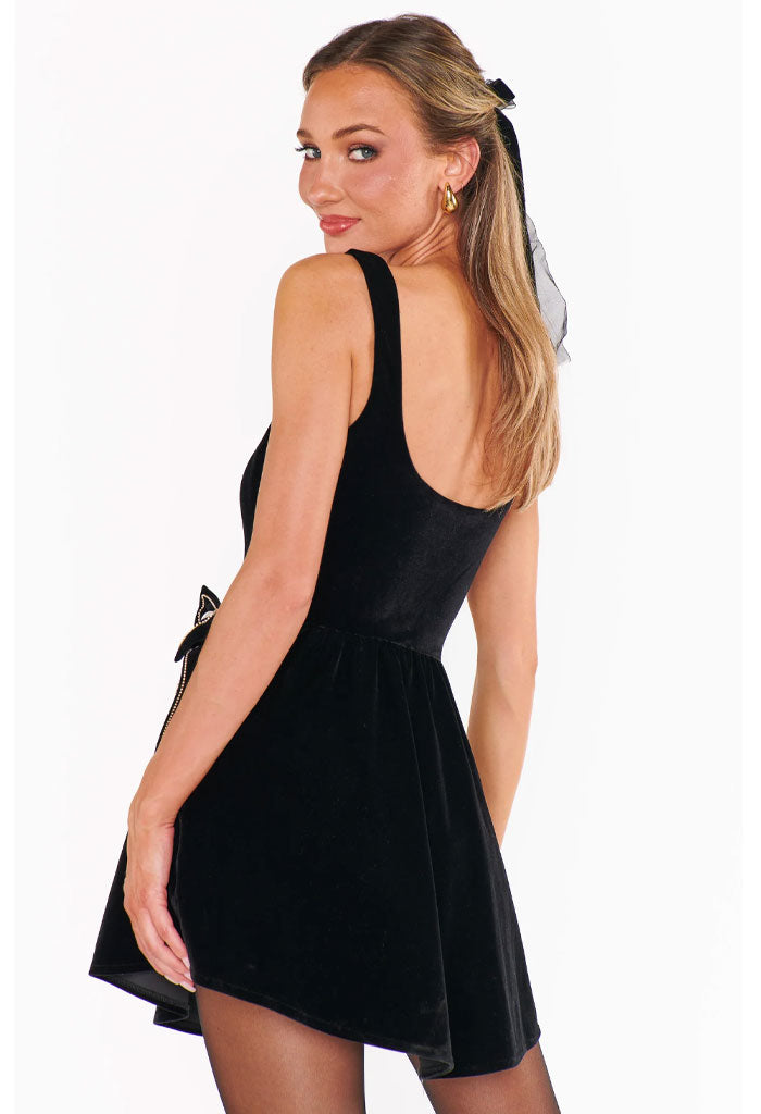 Show Me Your Mumu Ricci Skort Dress-Black Velvet