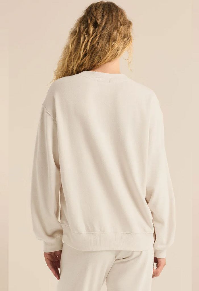 Z Supply Boyfriend Sweatshirt-Winter White