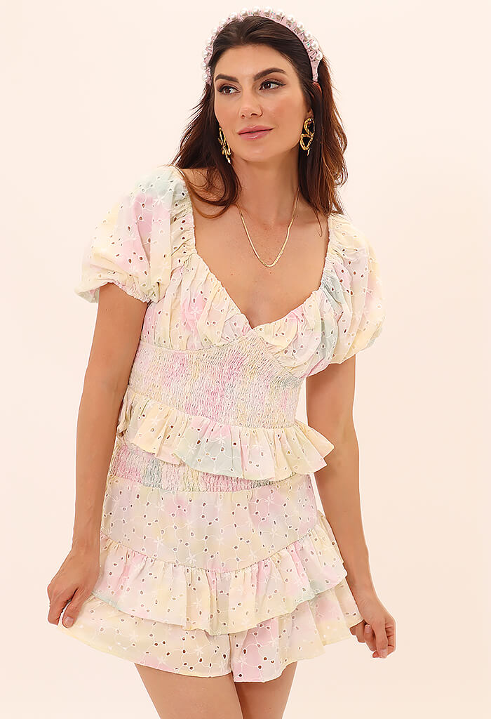 KK Bloom Pixie Smocked Top