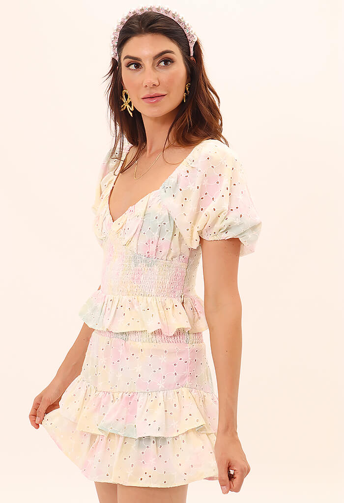 KK Bloom Pixie Smocked Top